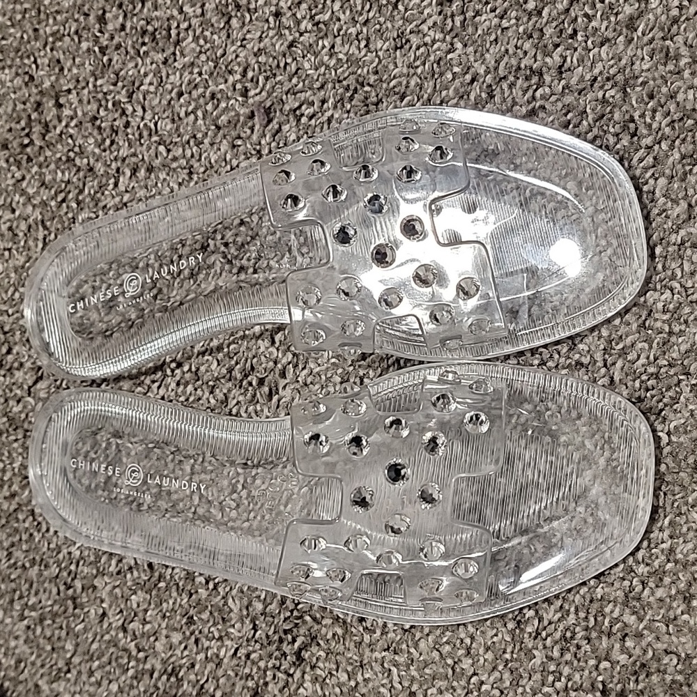 Clear Rhinestone sandals - Picture 2 of 3
